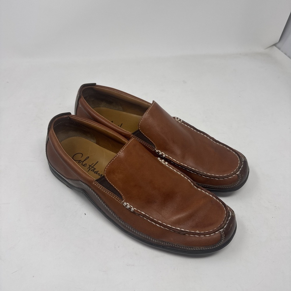 COLE HAAN Tucker Venetian Smooth Leather Driving Shoes 8.5